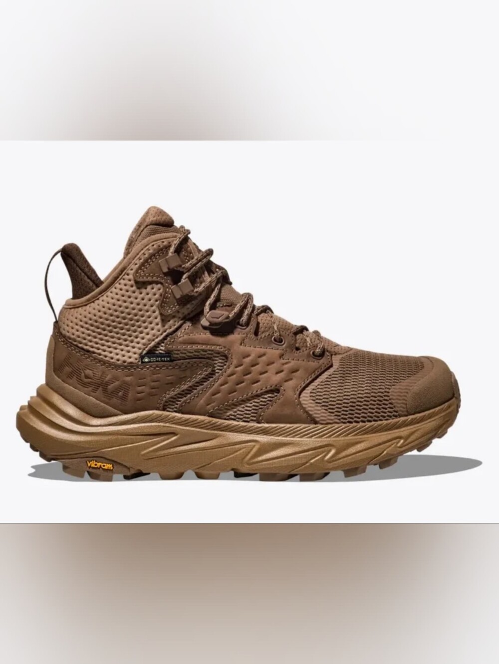 HOKA Anacapa 2 Mid GTX Women's Hiking Boots Rye Bark Tan Size 7 7B NWT GORE-TEX
